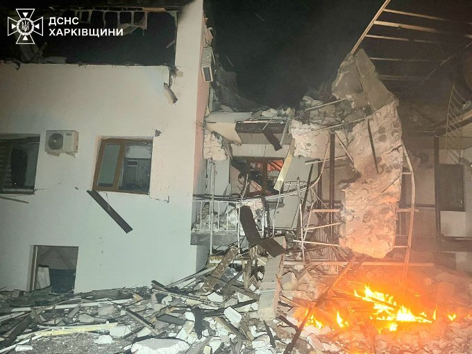 ДСНС Харківщини ліквідувала наслідки атаки дронів у Великобурлуцькій громаді